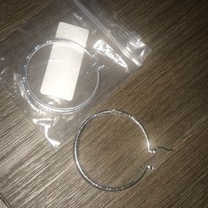 Silver earrings cute new with no tag never worn